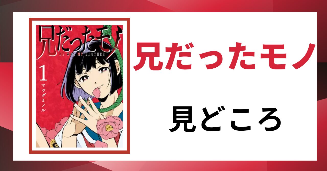 「兄だったモノ 見どころ」と書かれた見出し画像